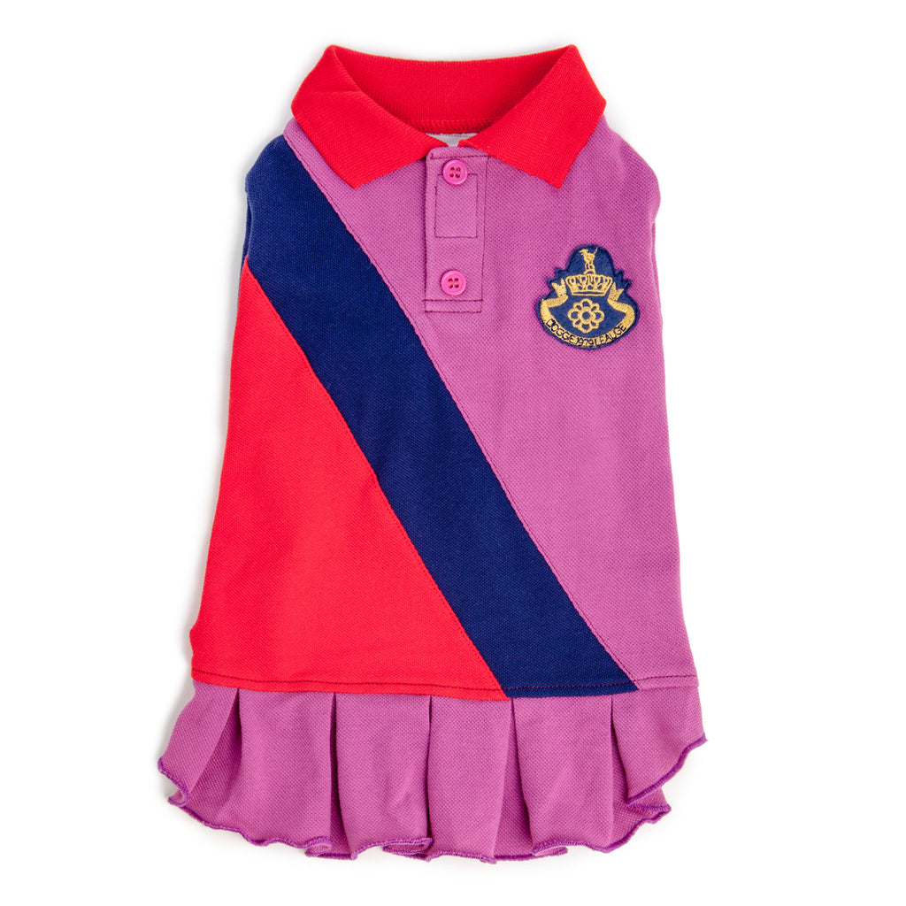 BEST FURRY FRIENDS | Polo Dress in Purple and Red Apparel BEST FURRY FRIENDS   
