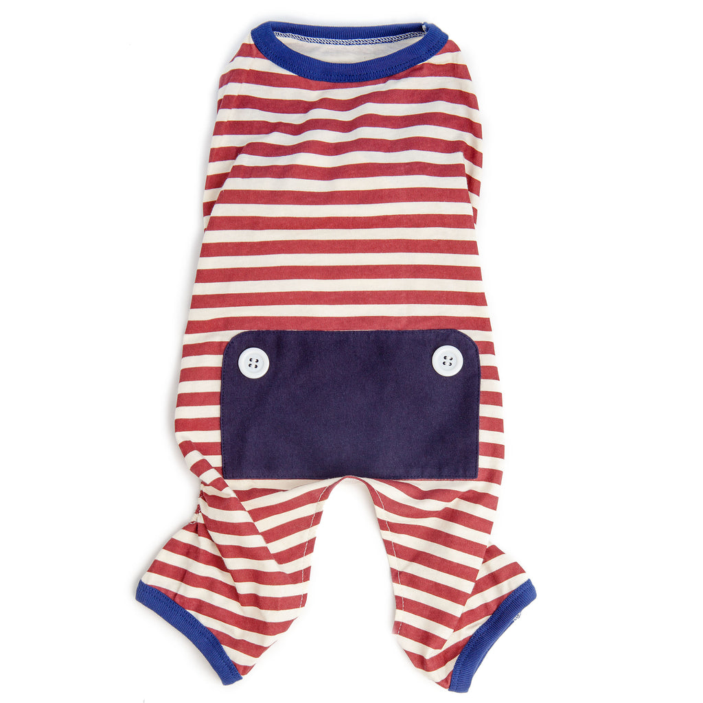 BEST FURRY FRIENDS | Red and White Stripe PJs Apparel BEST FURRY FRIENDS   