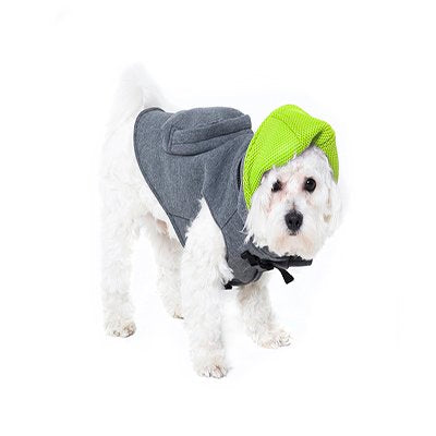 MORIKUKKO | Hoodie Backpack Vest in Grey and Neon Coats & Jackets MORIKUKKO   