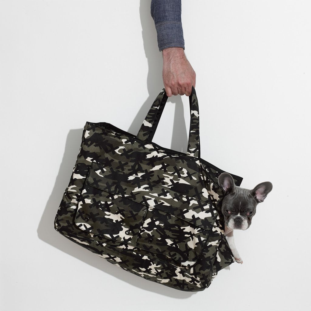 MR. DOG | Small Travel Tote in Camo-X Black Bag MR. DOG   