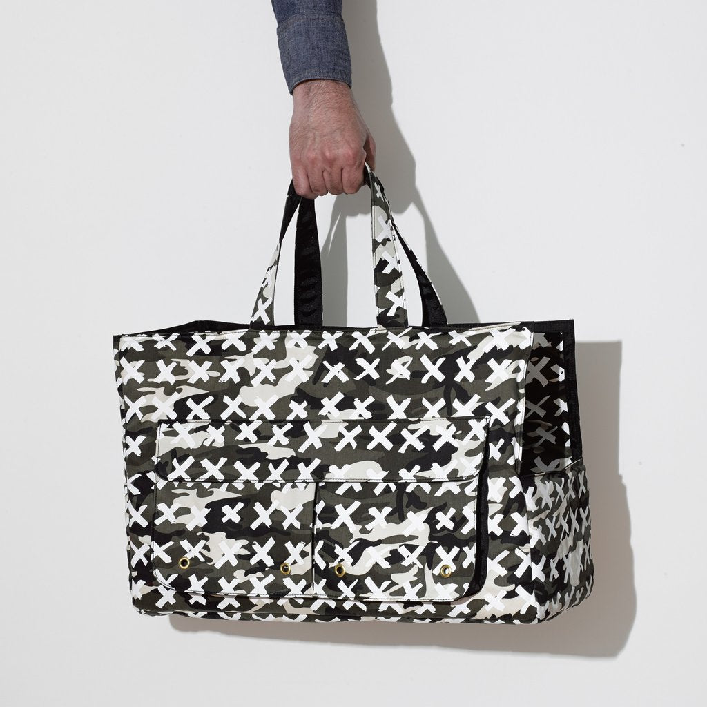 MR. DOG | Medium Travel Tote in Camo-X White Bag MR. DOG   