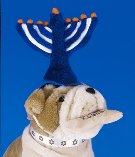 Menorah Plush Dog Hat Wear CHEWISH PET TOYS   
