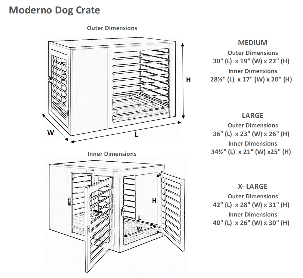 Moderno Dog Crate in White Oak<br>(Direct Ship) Dog Beds BOWSER'S PET PRODUCTS   