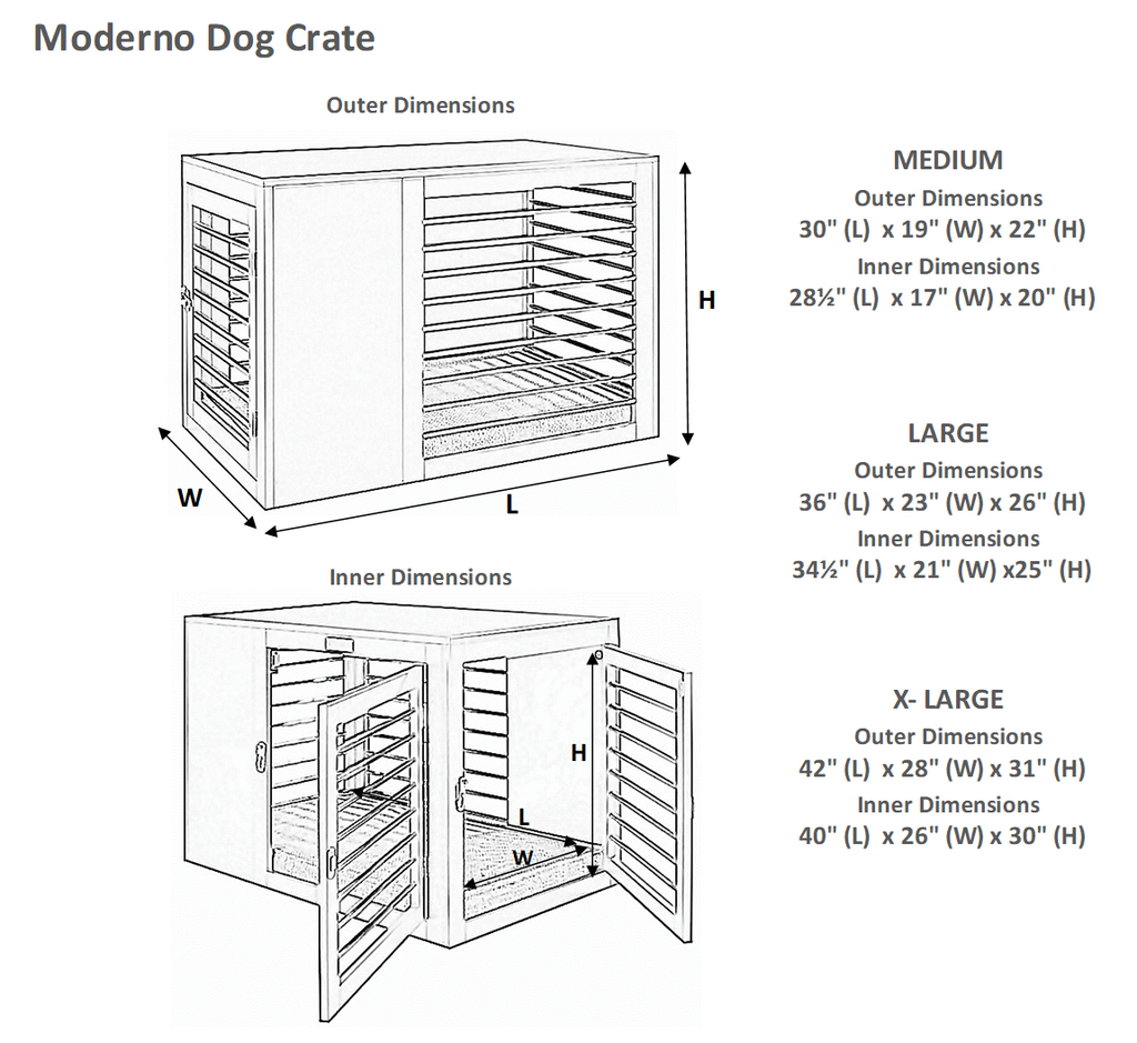 Moderno Dog Crate in Grey<br>(Direct Ship) Dog Beds BOWSER'S PET PRODUCTS   