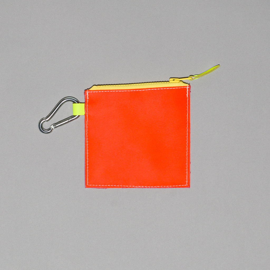 WARE of the DOG I Neon Leather Pouch in Pink/Orange Add-Ons WARE OF THE DOG   