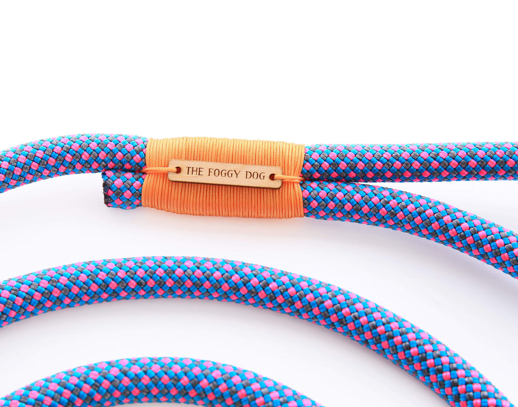 THE FOGGY DOG | Climbing Rope Leash in Neon Tetra Leash THE FOGGY DOG   