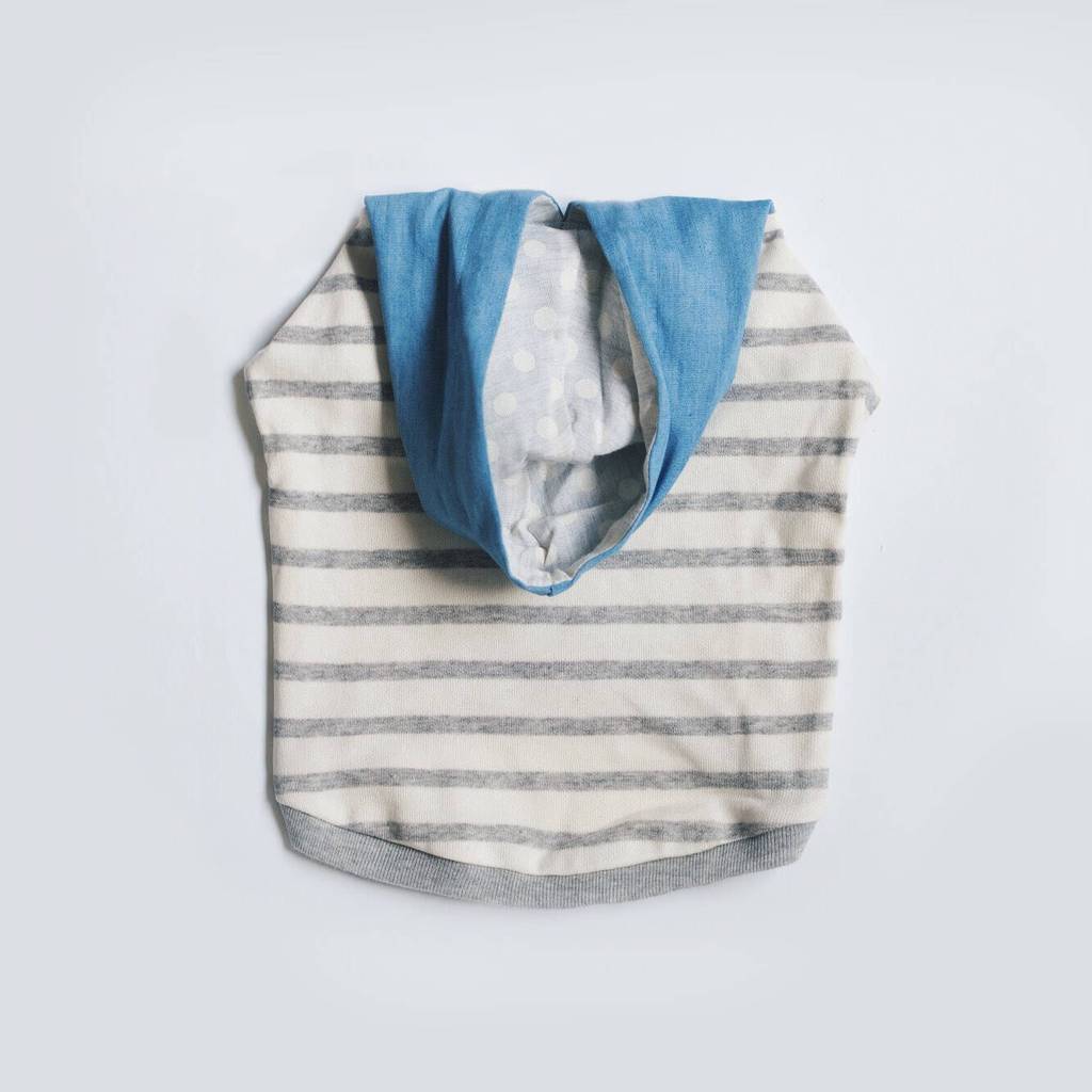 OH POP DOG | Grey Stripe Hoodie Apparel OH POP DOG   