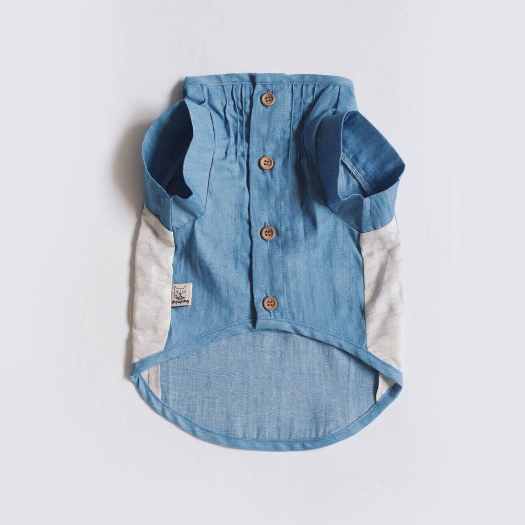 OH POP DOG | Pintuck Denim Shirt Apparel OH POP DOG   