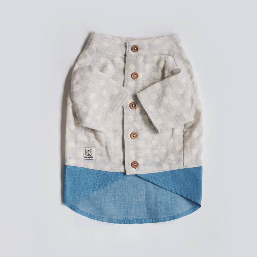 OH POP DOG | Polka Dot Denim Shirt Apparel OH POP DOG   