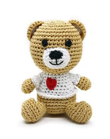 Teddy Bear Organic Knit Dog Toy Play DOGO   