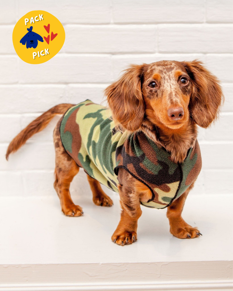 Stretch Fleece Pullover in Modern Camo Print Wear GOLD PAW   