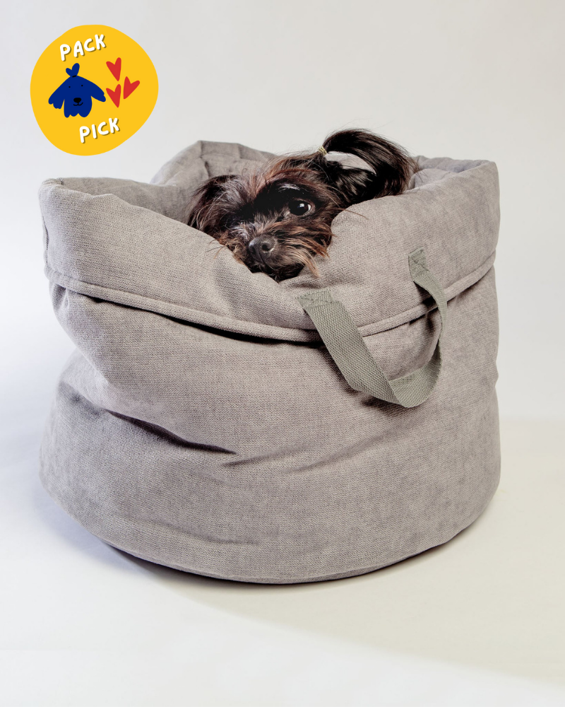 Little Shopper Bed Bag Dog Carrier in Grey (FINAL SALE) Carry DOGS IN THE CITY   
