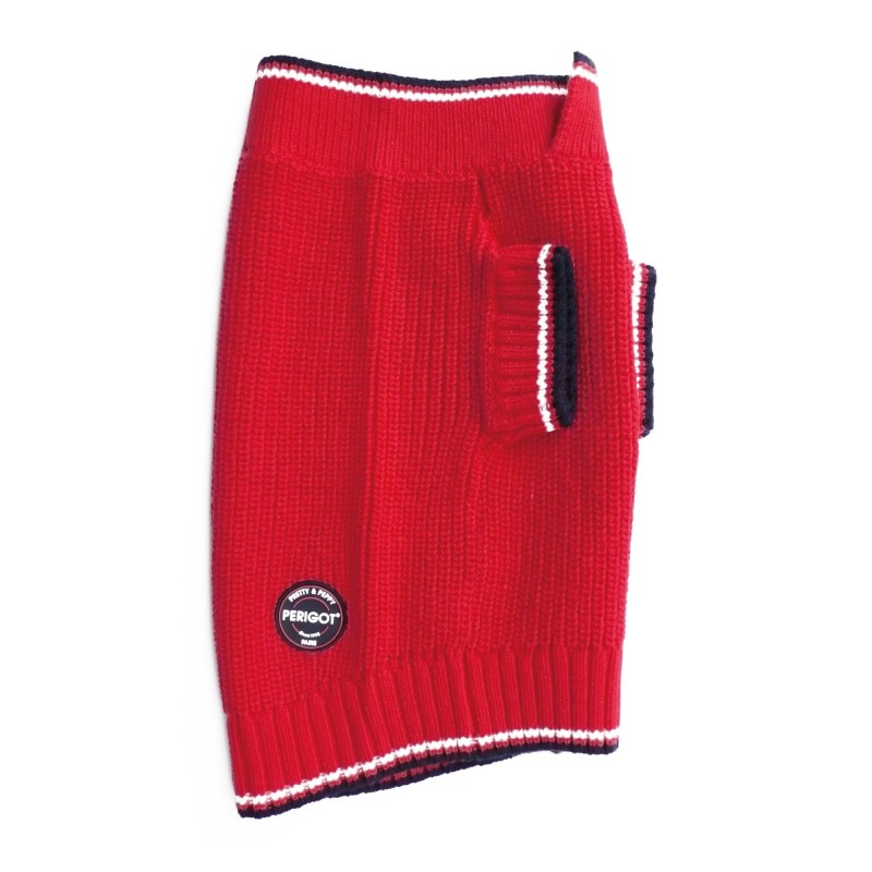 PERIGOT | Pullover Sweater in Red Apparel PERIGOT   