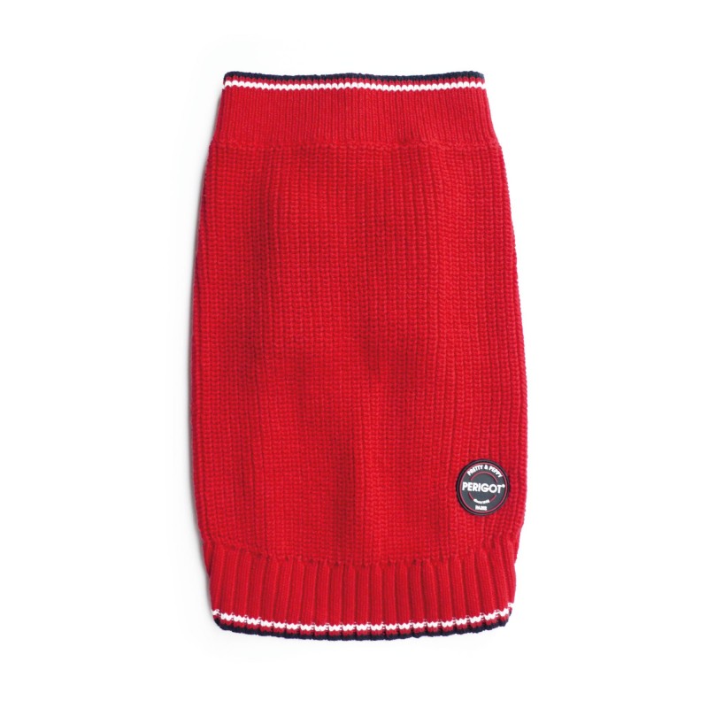 PERIGOT | Pullover Sweater in Red Apparel PERIGOT   