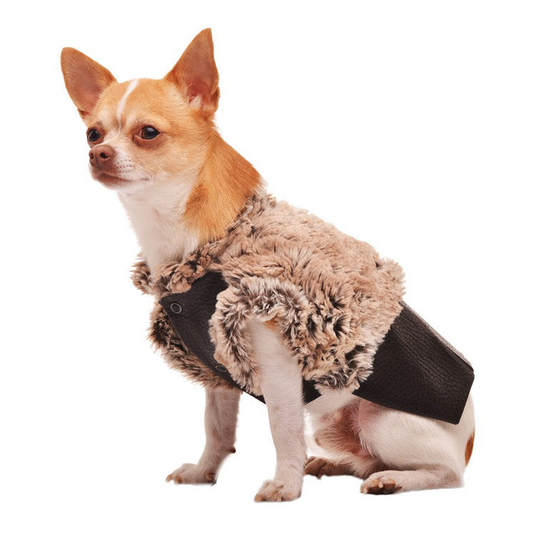 PIESKY | Faux Fur & Leather Vest Apparel PIESKY   