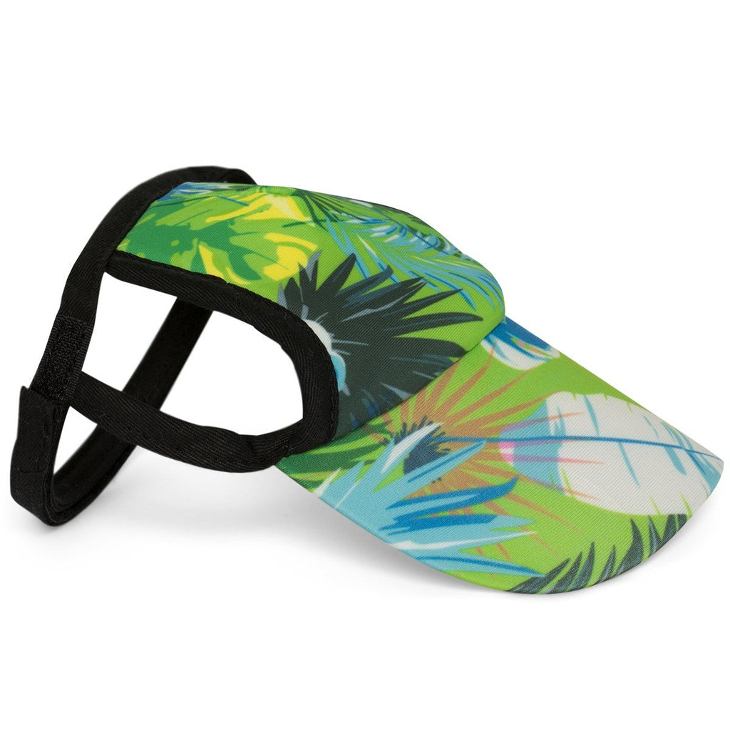 PLAYA PUP | Dog Visor in Tropical Treasure Green Accessories PLAYA PUP   