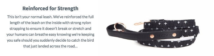 PUPSTYLE | Black Cross City Leash Leash PUPSTYLE   