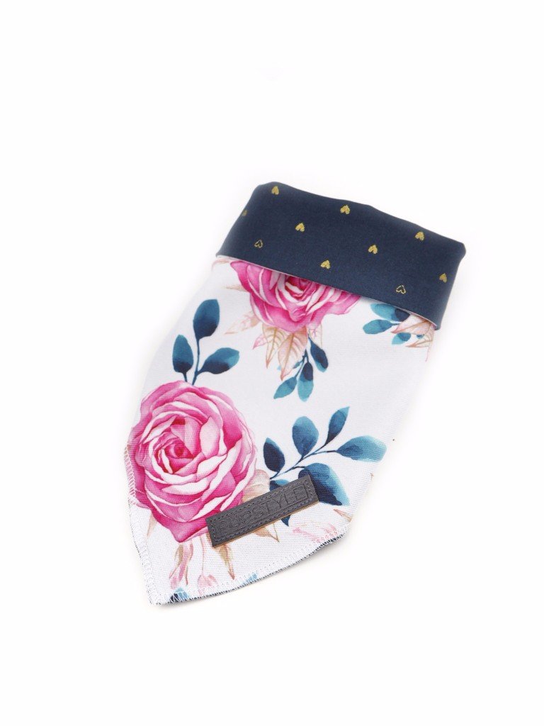 PUPSTYLE | Fresh Blooms Tie-Up Reversible Bandana Accessories PUPSTYLE   