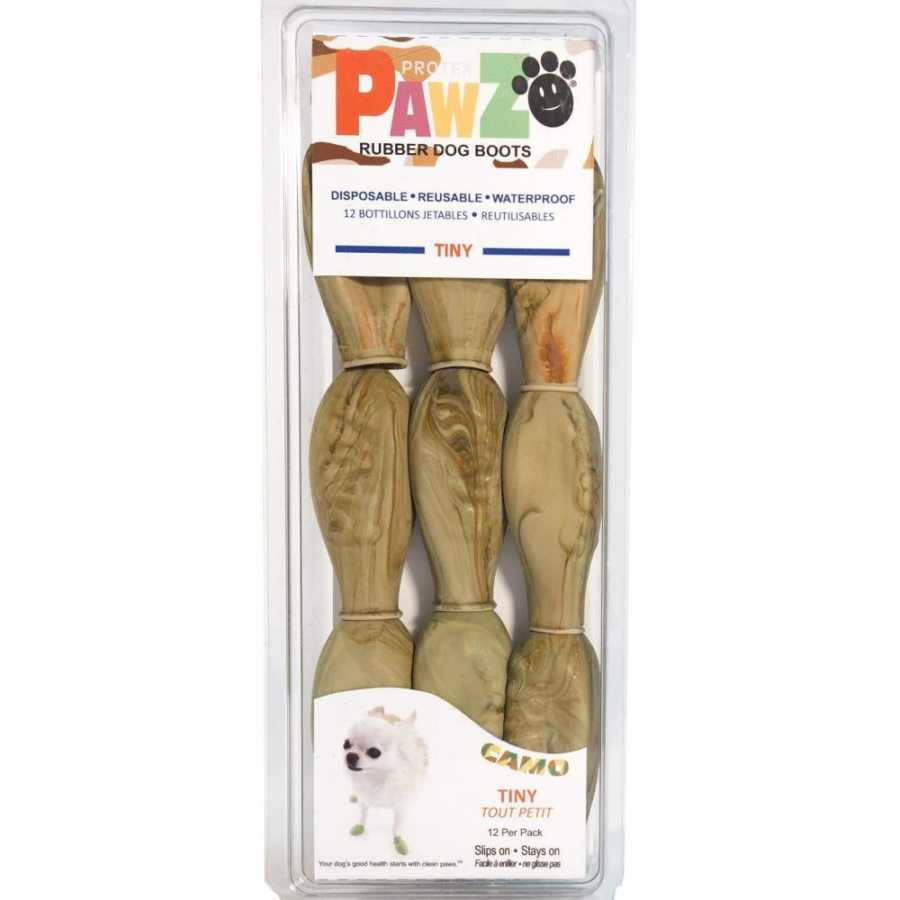 Natural Rubber Dog Boots in Camo Wear PAWZ   