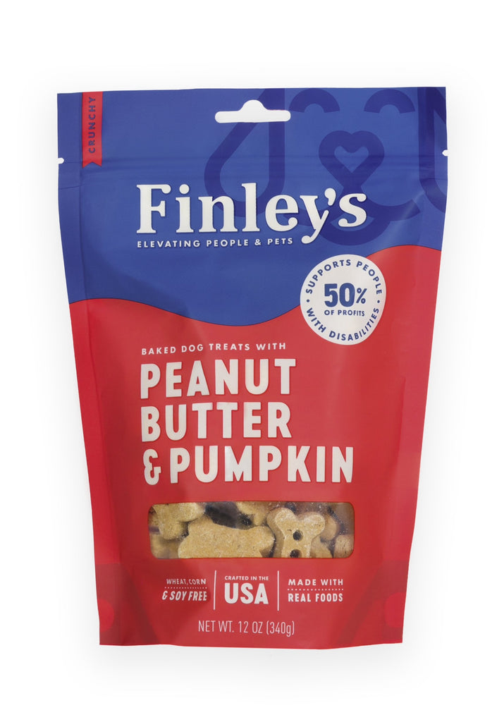 Peanut Butter & Pumpkin Crunchy Dog Biscuits Eat FINLEY'S BARKERY   