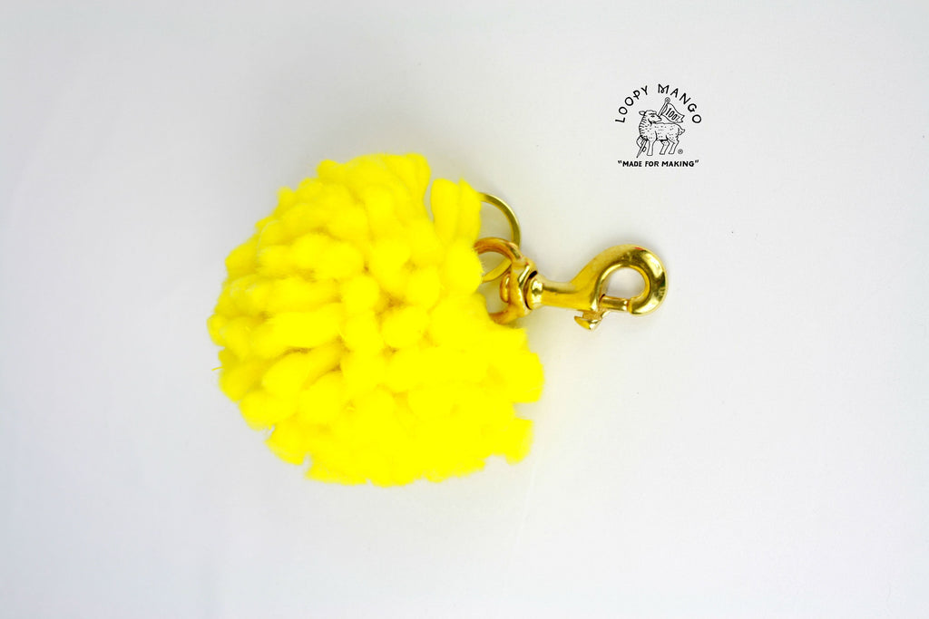 LOOPY MANGO | DIY PomPom for Leash Kit in Sunshine Yellow Accessories LOOPY MANGO   