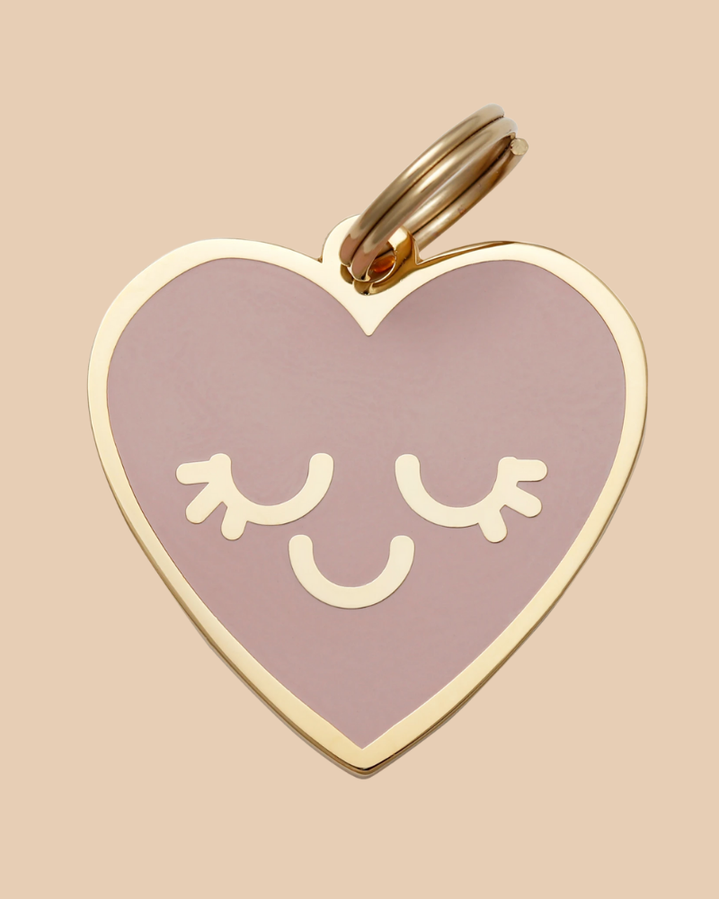 Smiling Heart ID Tag (Custom & Made in the USA) DROP-SHIP TWO TAILS PET COMPANY   