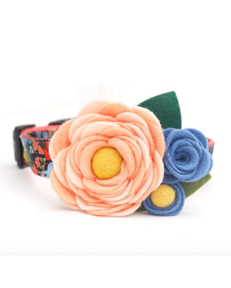 Dog Collar Corsage in Blush & Cornflower (Made in the USA) Wear MIMI GREEN   