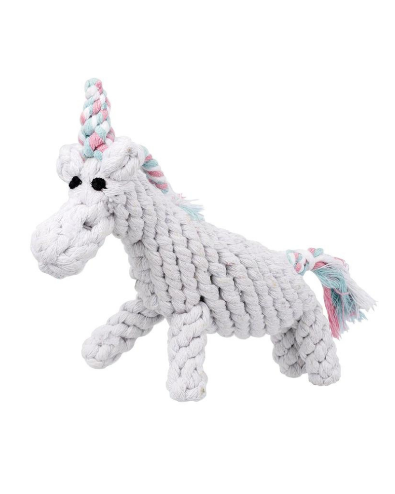 Unicorn Rope Dog Toy Play JAX & BONES   