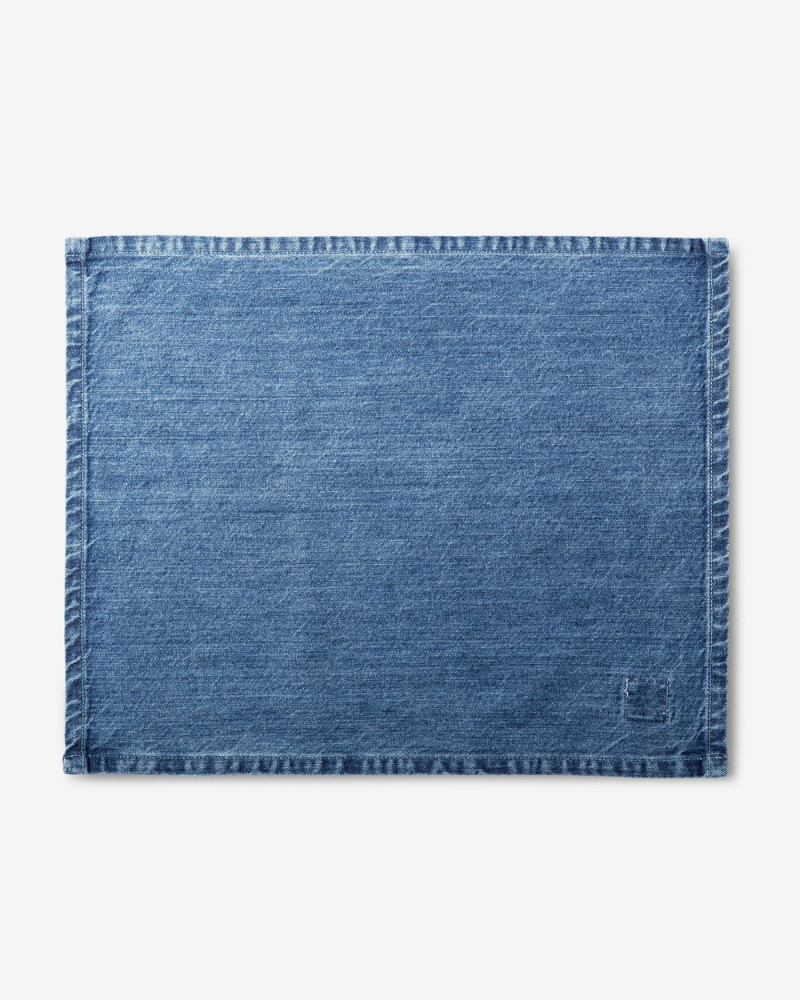 Denim Placemat in Medium Vintage (Made in the USA) Eat MI COCINA   