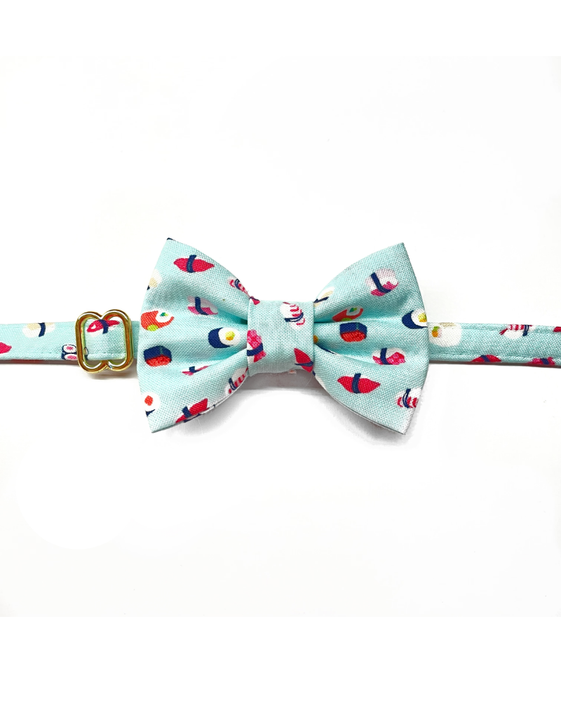 Sushi Style Cat Collar and Bowtie Set (Made in the USA) CAT WHISKERS CRAFTS   