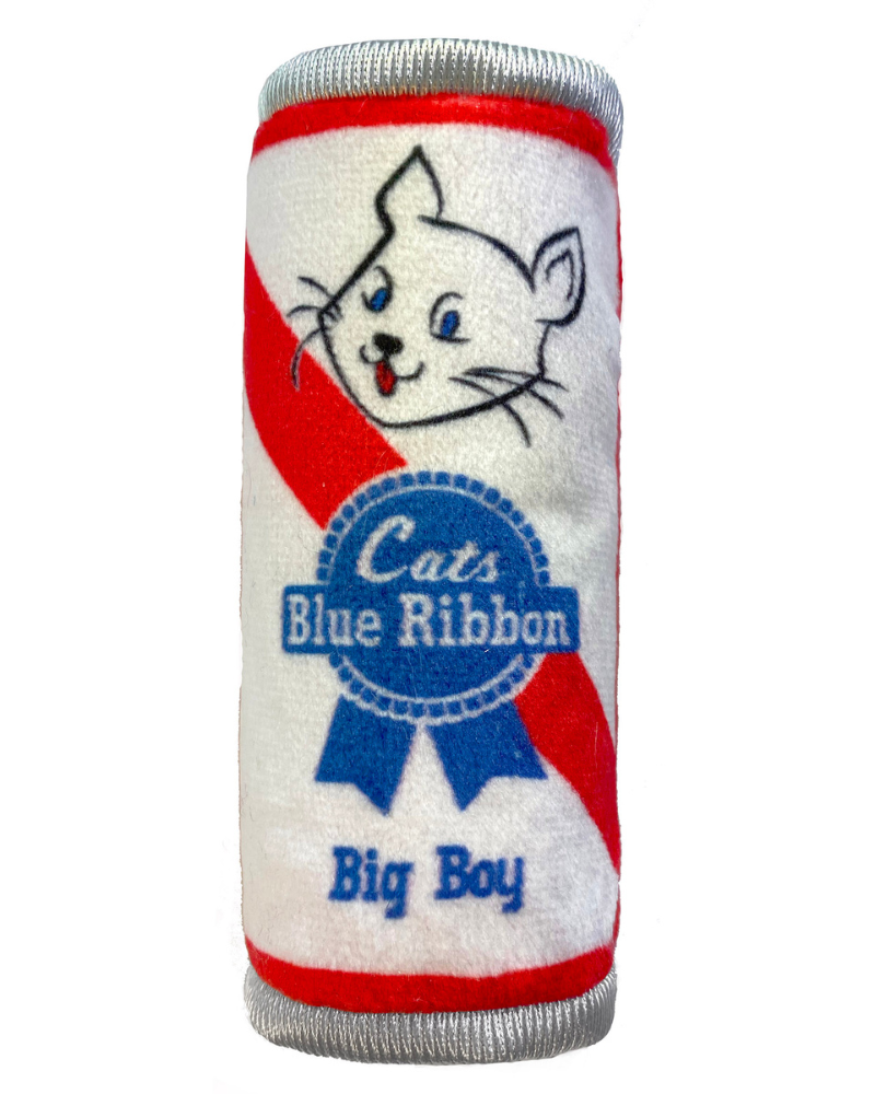 Blue Ribbon Crinkle Plush Cat Toy w/ Catnip Play Huxley & Kent   