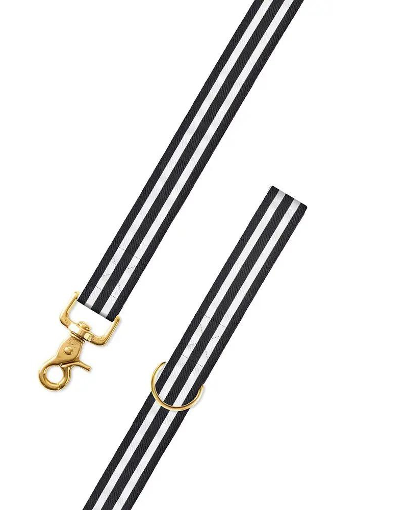 Black & White Stripe Dog Leash (Made in the USA) (FINAL SALE) WALK BARRONS-HUNTER   