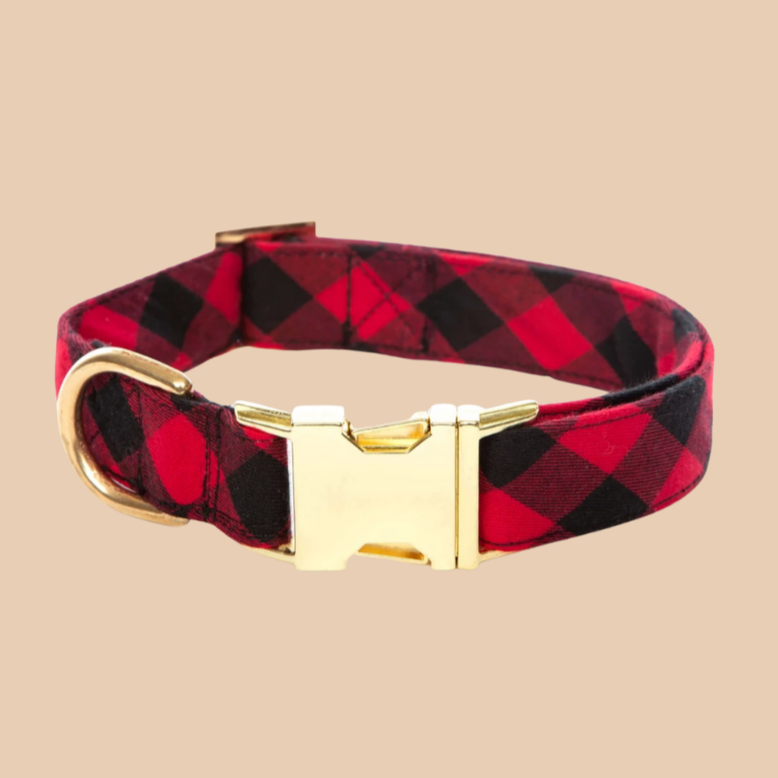 Buffalo Check Plaid Dog Collar (Made in the USA)<br>(FINAL SALE) Collar THE FOGGY DOG   