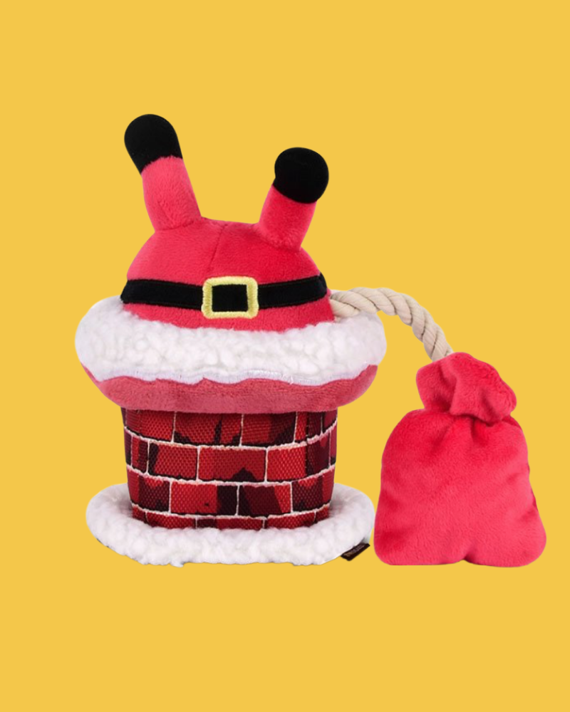 Clumsy Claus Holiday Squeak + Crinkle Dog Toy << FINAL SALE >> Play P.L.A.Y.   