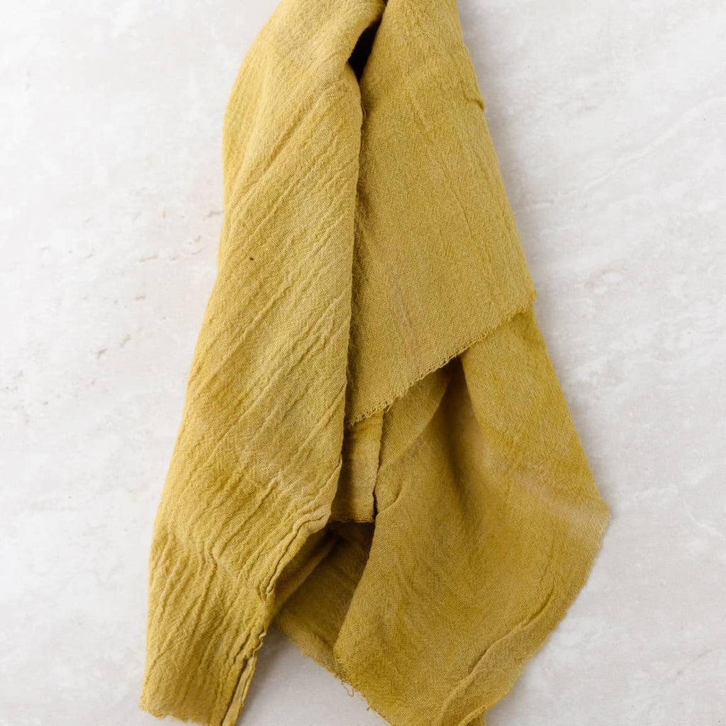 ROSEMARINE TEXTILES | Chartreuse Cotton Gauze Bandana Accessories ROSEMARINE TEXTILES   
