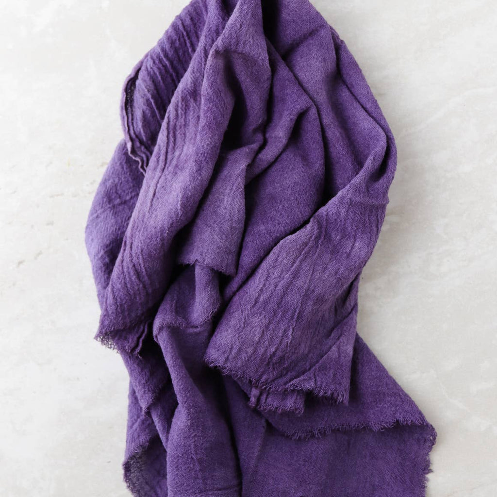ROSEMARINE TEXTILES | Deep Violet Cotton Gauze Bandana Accessories ROSEMARINE TEXTILES   
