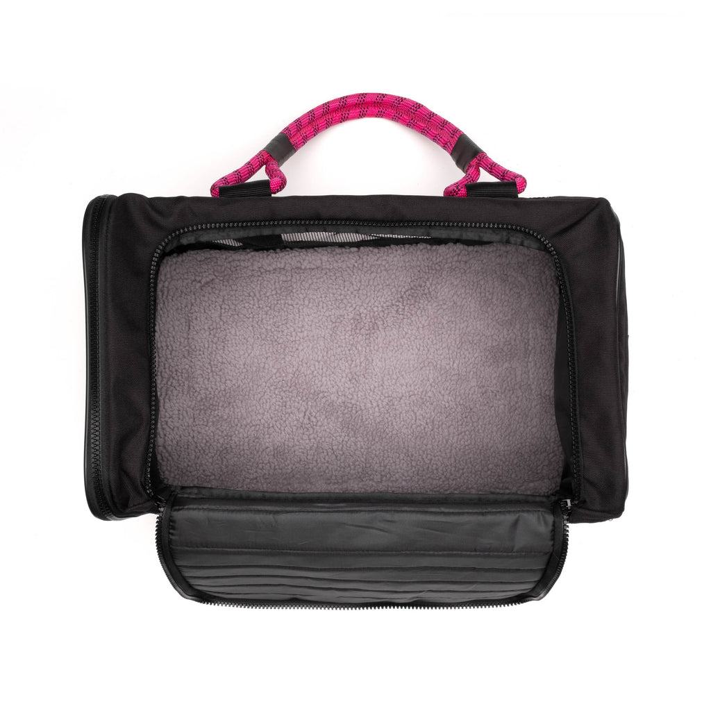 Out-Of-Office Dog Carrier in Black with Magenta Straps (Direct-Ship) Carry ROVERLUND   