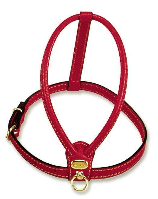 Italian Leather Harness in Red (FINAL SALE) WALK LA CINOPELCA   