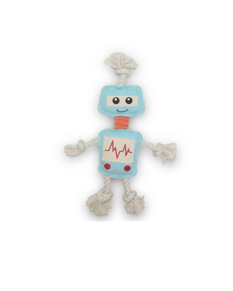 RopeBots Blue Dog Toy Play FETCH PET   