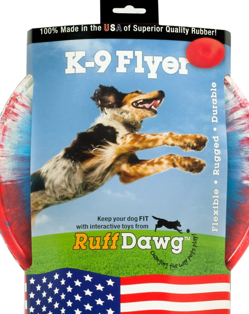 K9 Flyer Fetch Dog Toy (Made in the USA) Play RUFF DAWG   