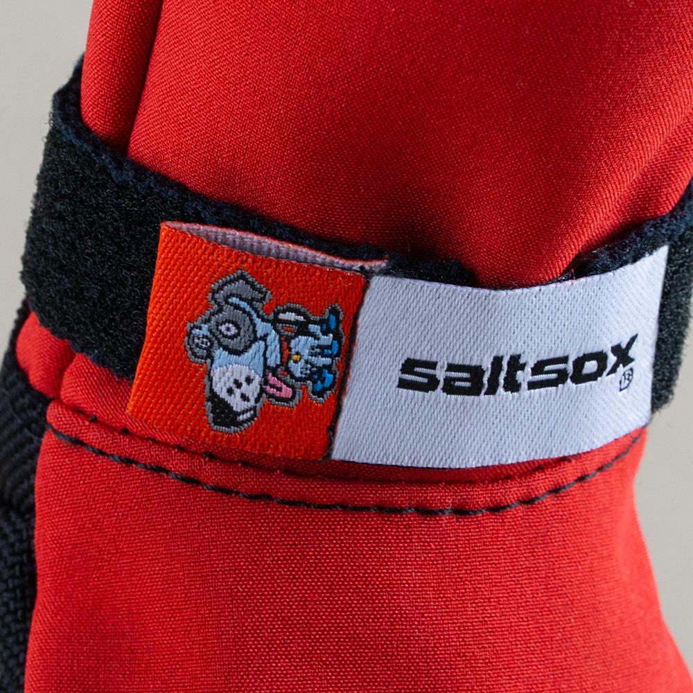 SaltSox Fleece-Lined Dog Booties in Ice Fire Red (FINAL SALE) Wear SALTSOX   
