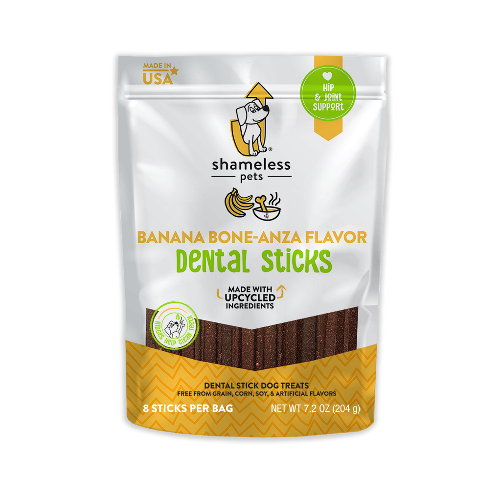 Banana Boneanza Dental Sticks for Dogs Eat SHAMELESS PETS   