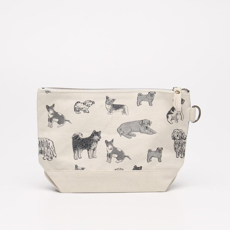 Dog Print All Purpose Pouch in Natural Human SHORE BAGS   