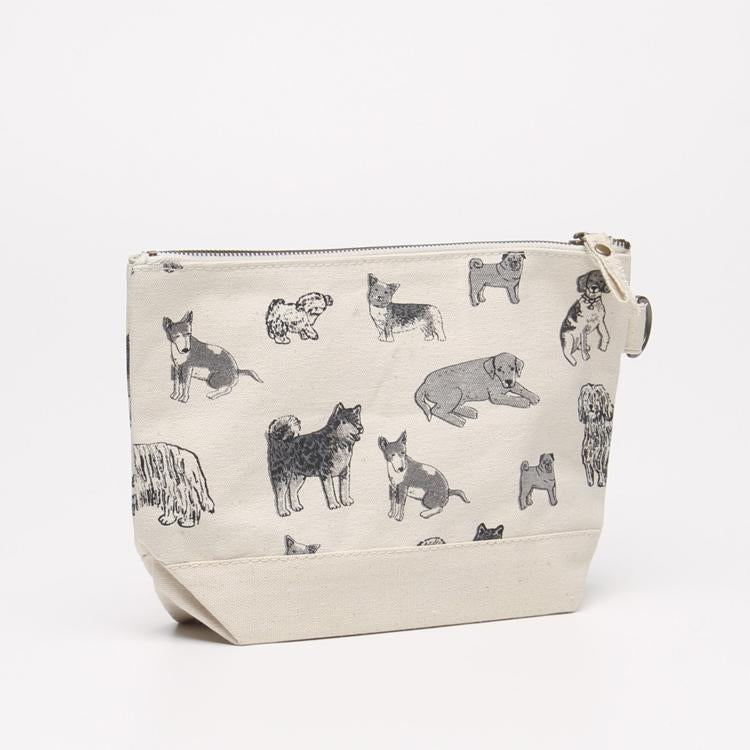 Dog Print All Purpose Pouch in Natural Human SHORE BAGS   