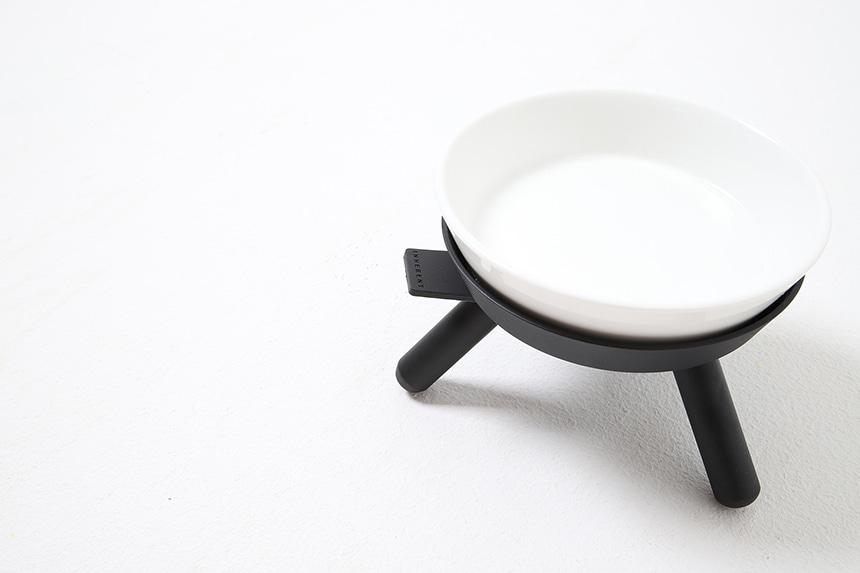 Elevated Ceramic Dog Bowl W/ Stand in Black (Short) Eat PETS SO GOOD   