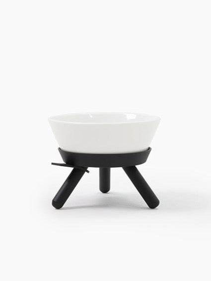 Elevated Ceramic Dog Bowl W/ Stand in Black (Short) Eat PETS SO GOOD   