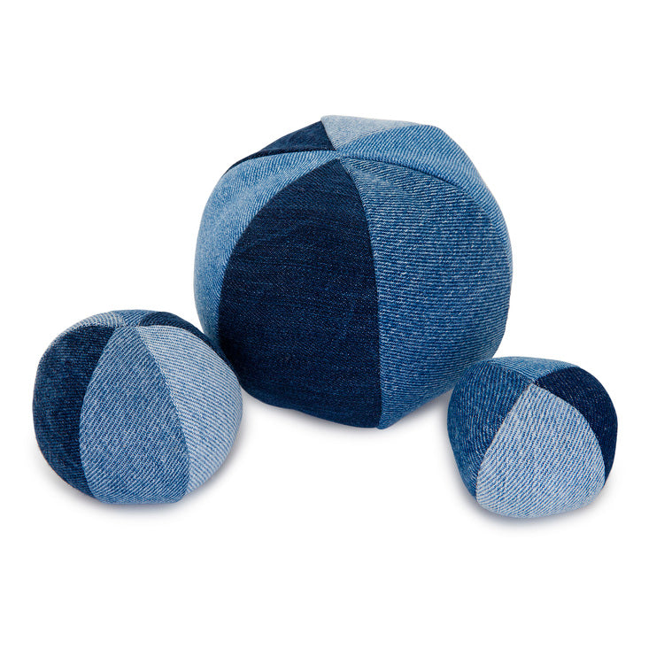 SMILING FROG PETS | Recycled Denim Ball Toys Toys SMILING FROG PETS   