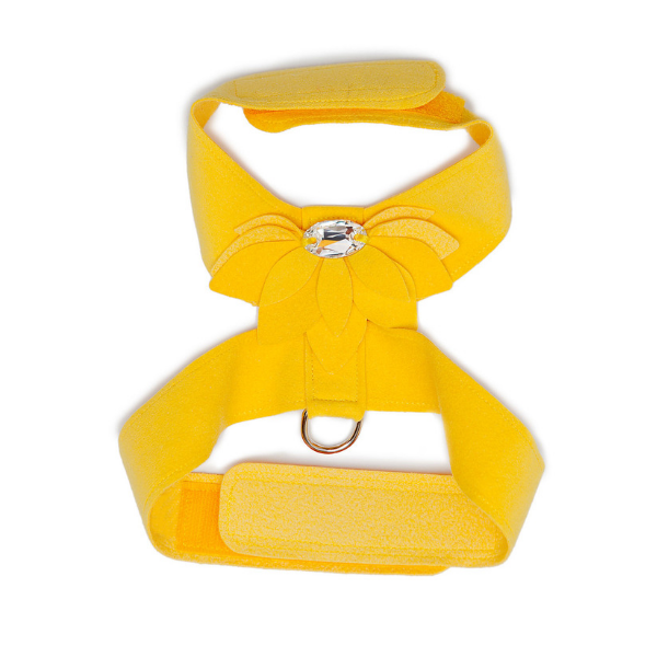 SUSAN LANCI | Water Lily Swarovski Harness in Sunshine Yellow Collar SUSAN LANCI DESIGNS   