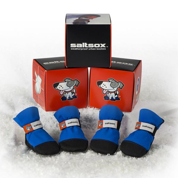 SaltSox Fleece-Lined Dog Booties in Blizzard Black Wear SALTSOX   