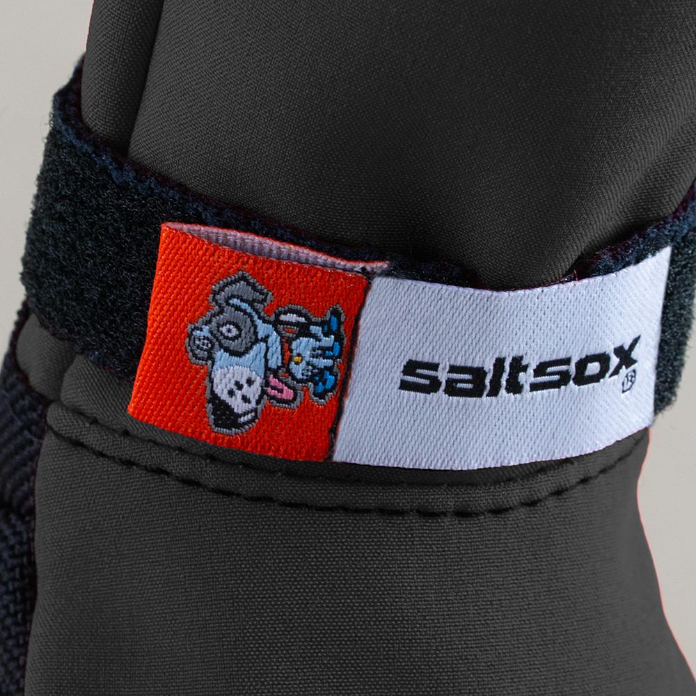 SaltSox Fleece-Lined Dog Booties in Blizzard Black (Made in the USA) Wear SALTSOX